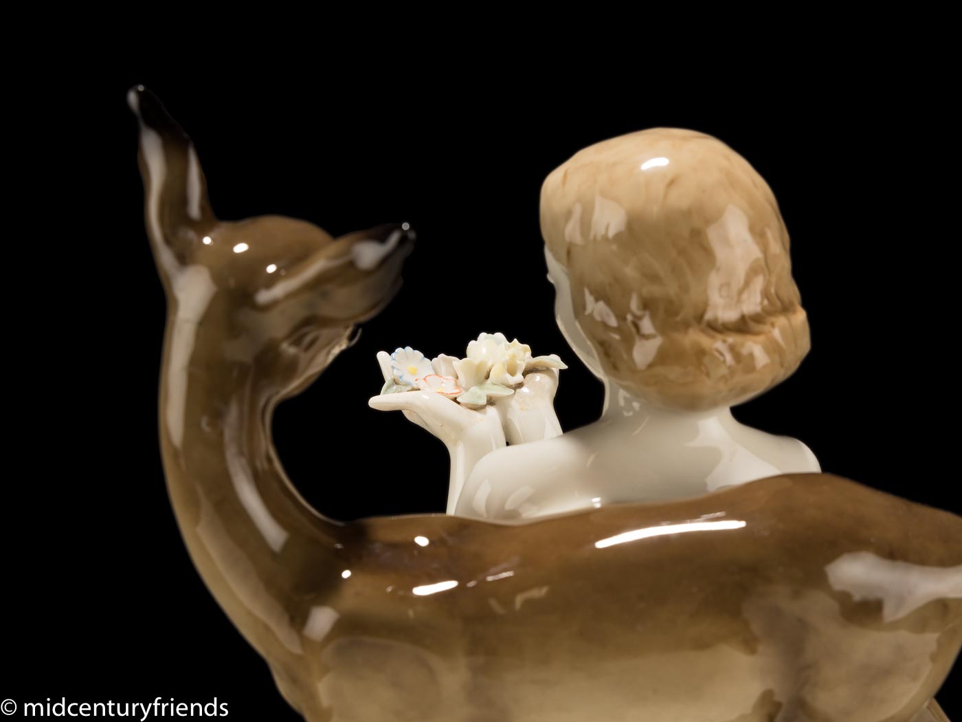 WUNDERVOLLER FRAUENAKT MIT REHKITZ, 1950ER JAHRE