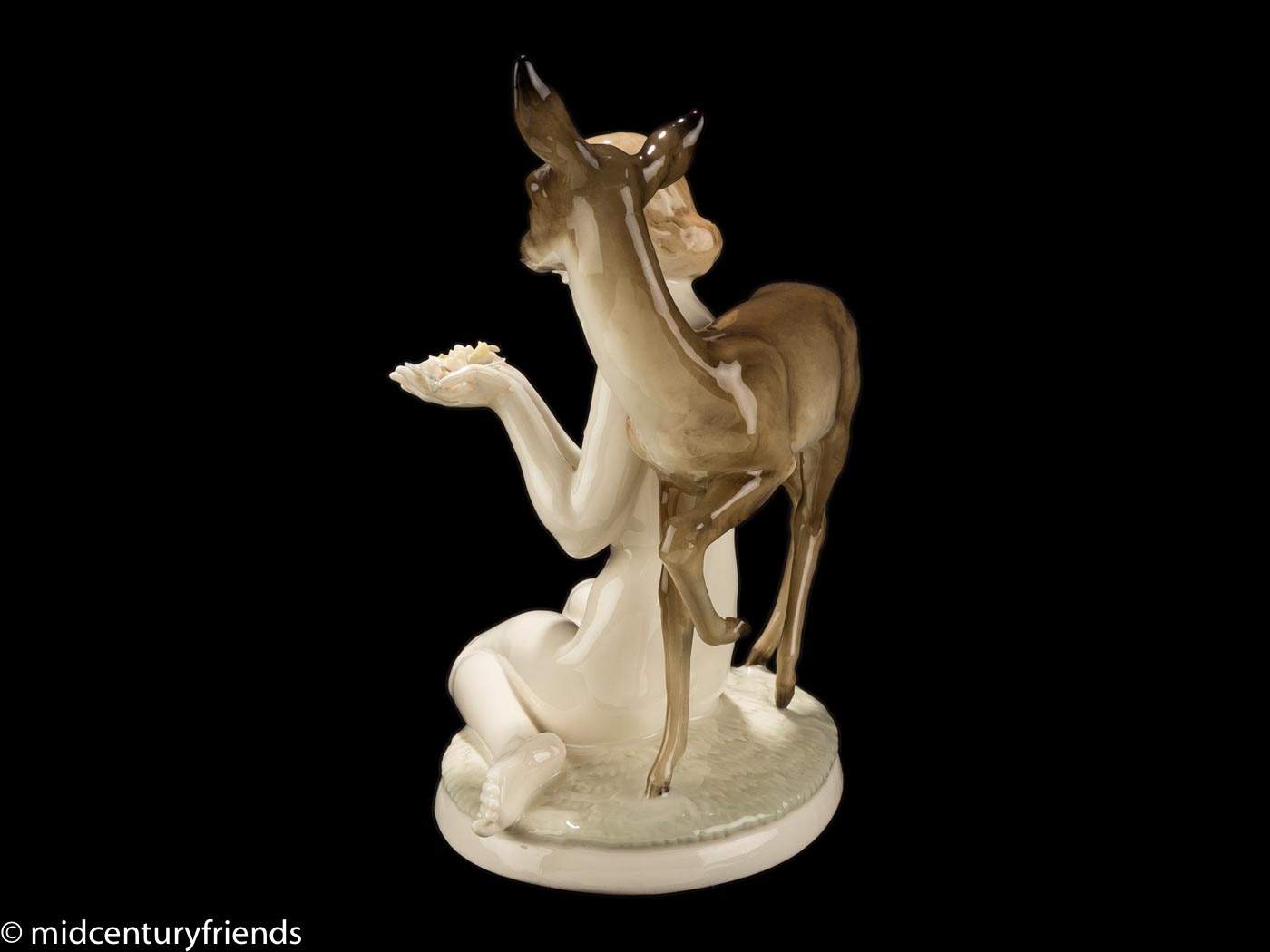 WUNDERVOLLER FRAUENAKT MIT REHKITZ, 1950ER JAHRE