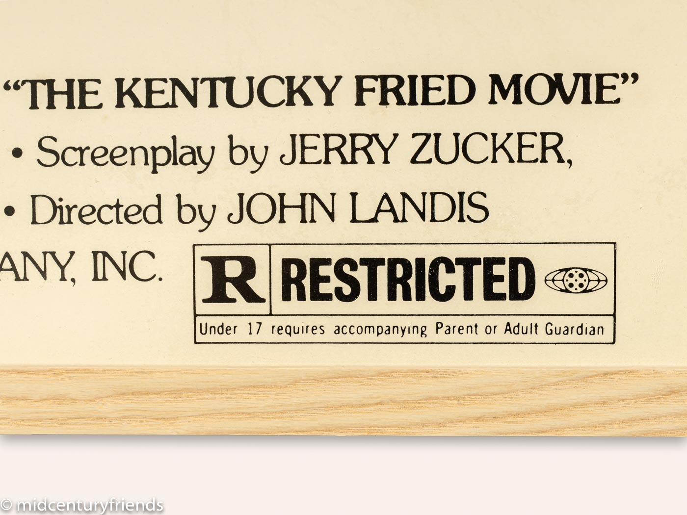 „Kentucky Fried Movie“, 71 x 107 cm