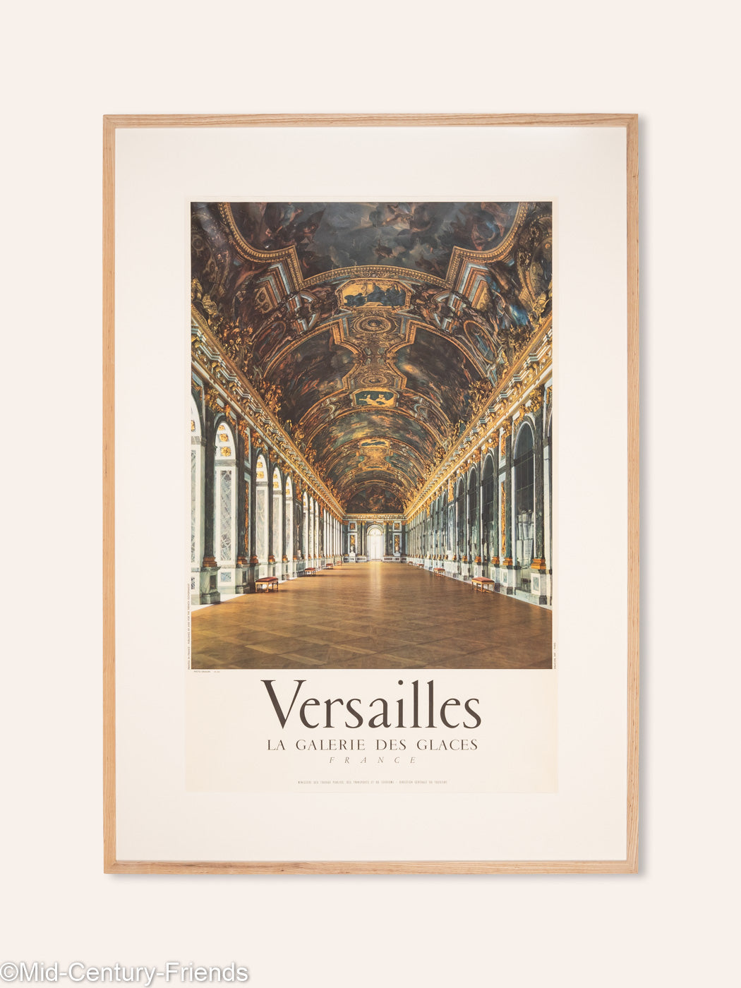 Versailles - La Galerie des Glaces, Reiseposter, 87 x 123 cm