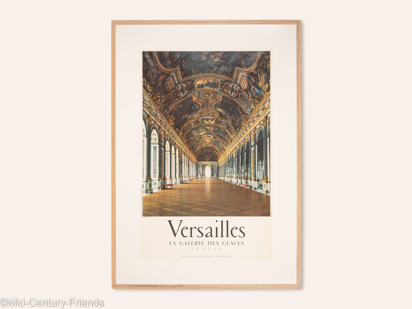 Versailles - La Galerie des Glaces, Reiseposter, 87 x 123 cm