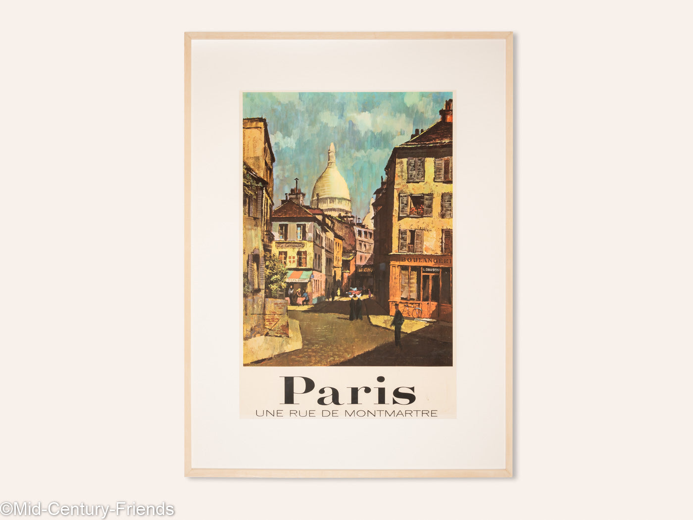 Paris - A Street in Montmartre, Travel Poster, 91 x 123 cm – MCF