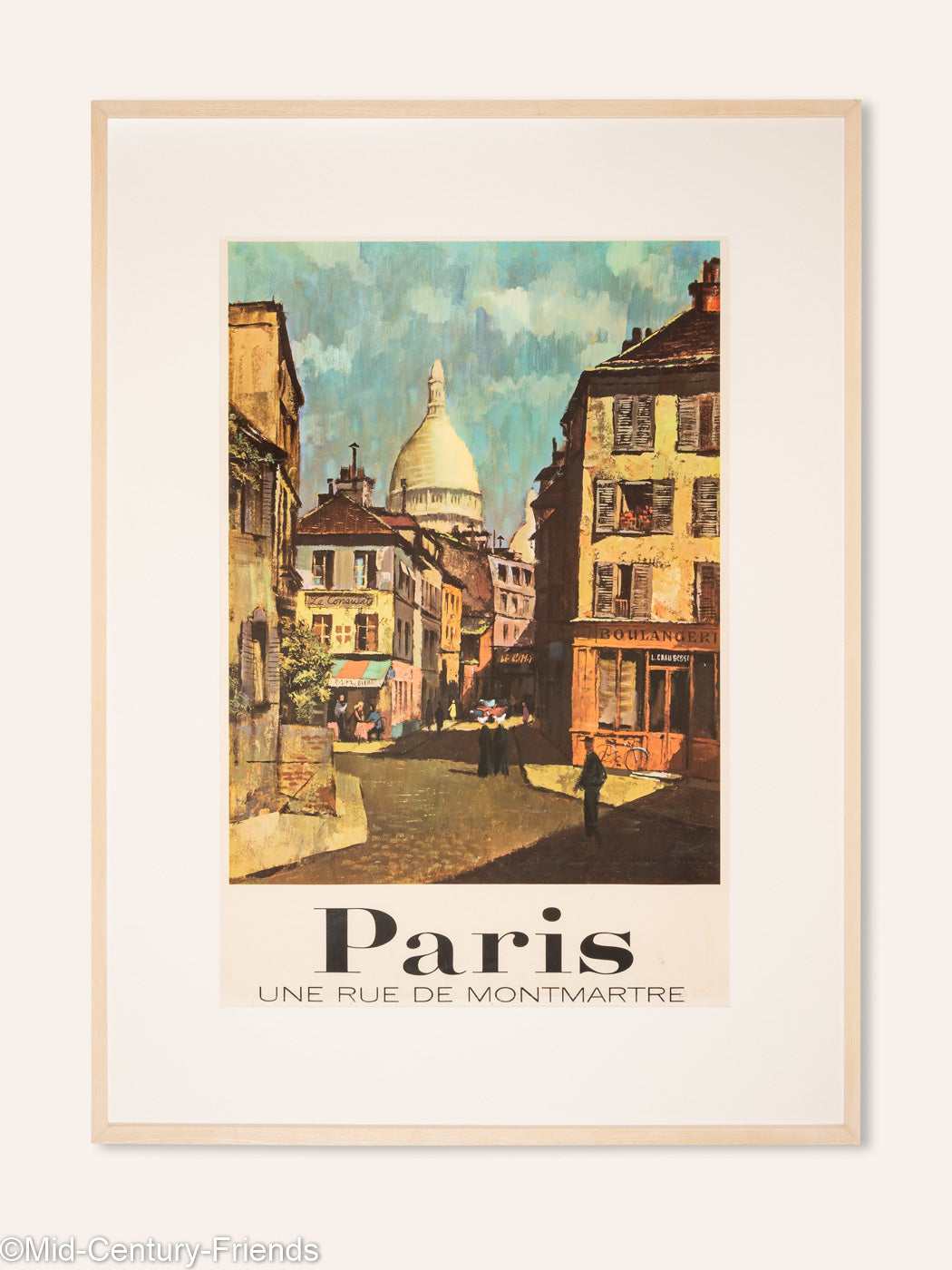Paris - Une Rue de Montmartre, Reiseposter, 91 x 123 cm