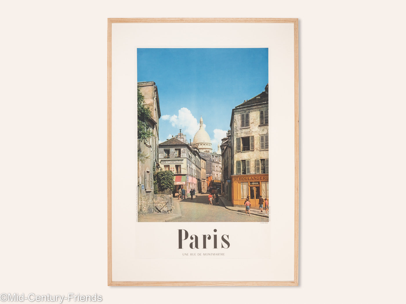 Paris - Une Rue de Montmartre, Reiseposter, 85 x 118 cm