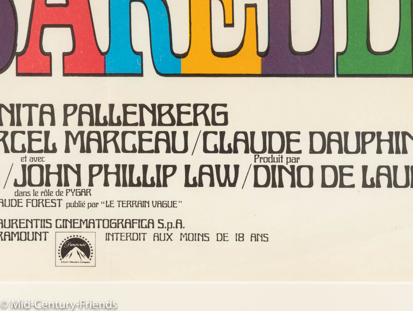 Barbarella – Jane Fonda, Filmposter, 63 x 84 cm