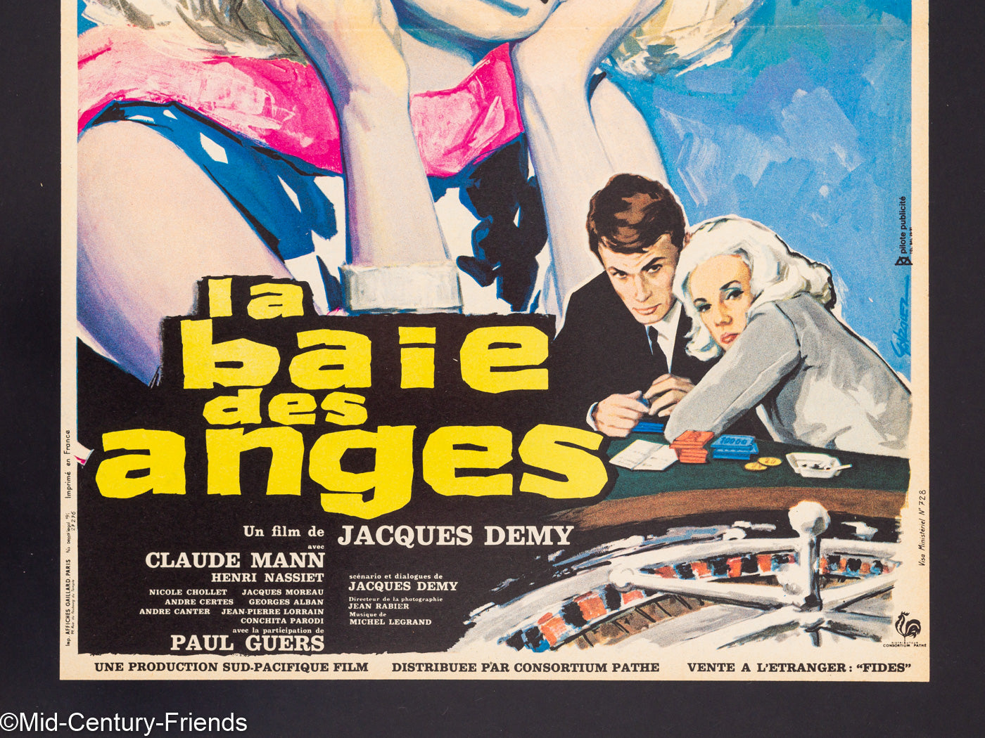 La Baie des Anges, Französisches Filmposter, 69 x 83 cm