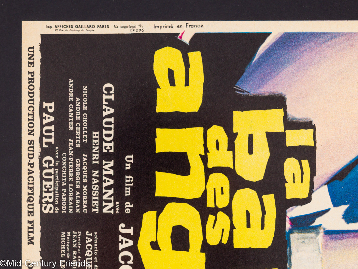 La Baie des Anges, Französisches Filmposter, 69 x 83 cm