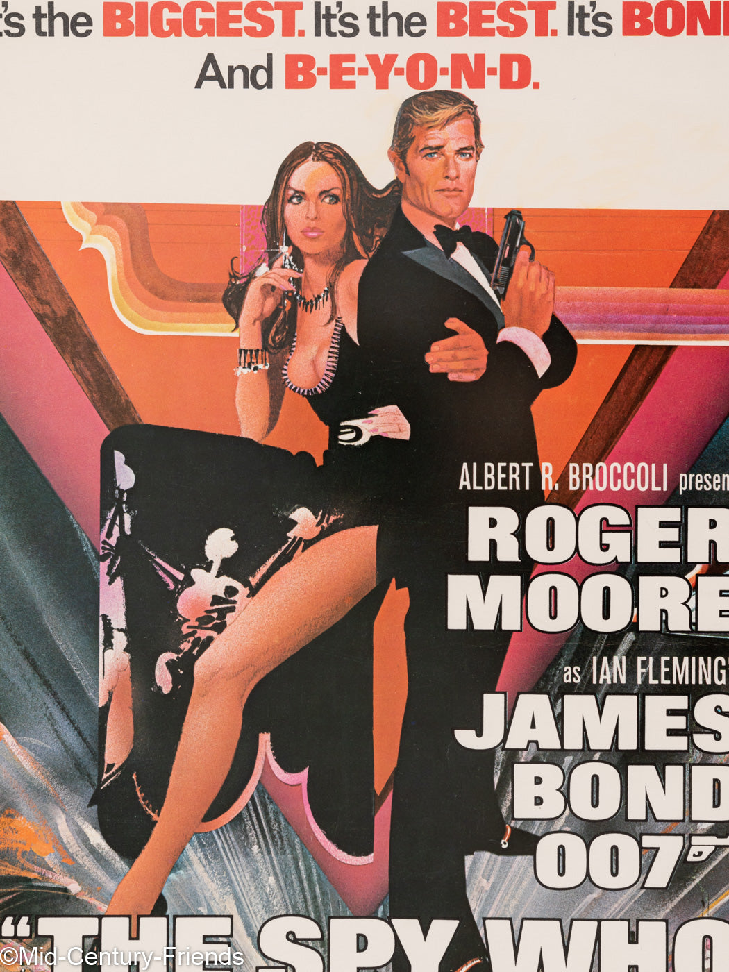 Der Spion der mich liebte, Roger Moore, Filmposter, 52 x 113 cm