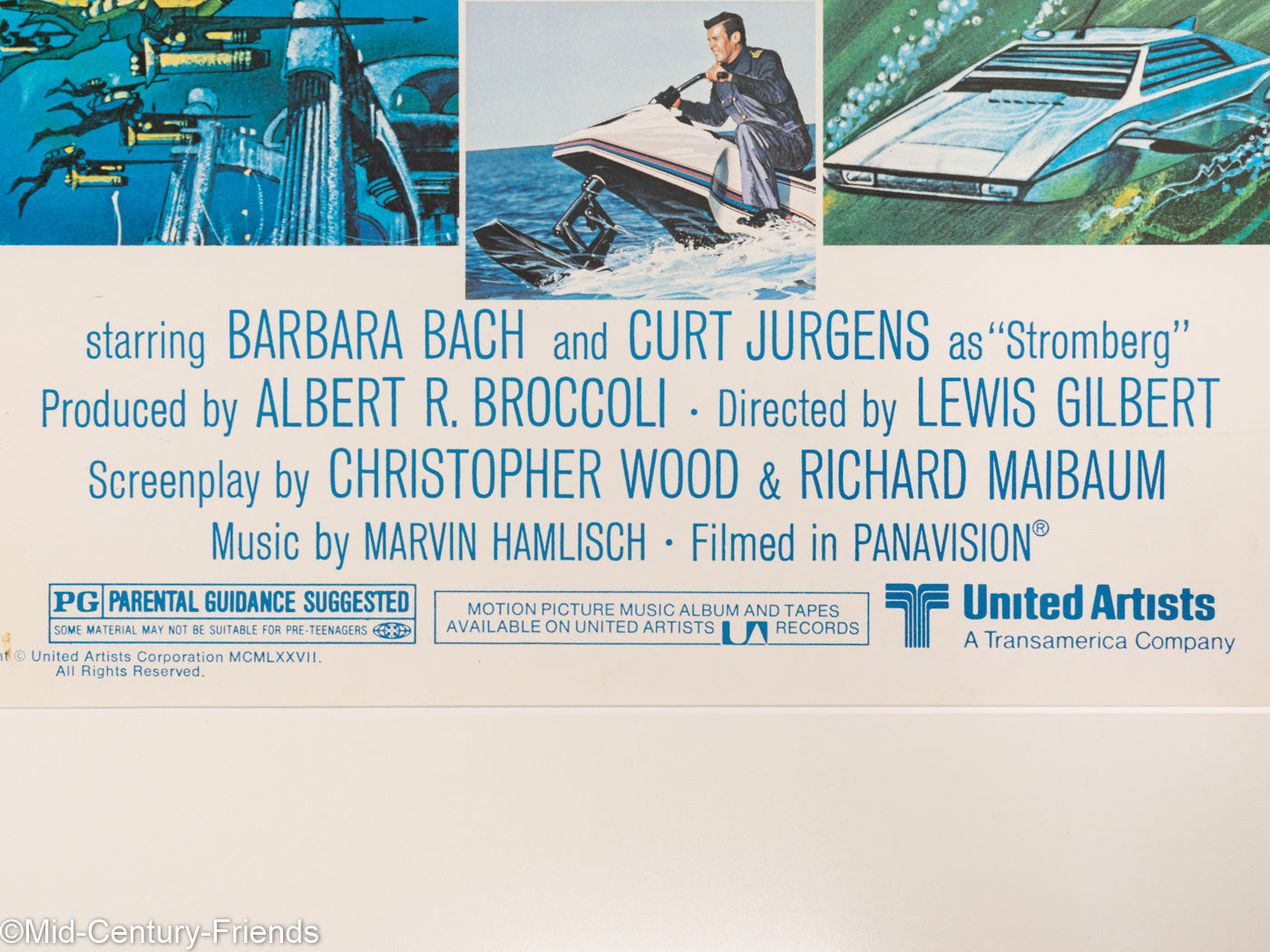 Der Spion der mich liebte, Roger Moore, Filmposter, 52 x 113 cm