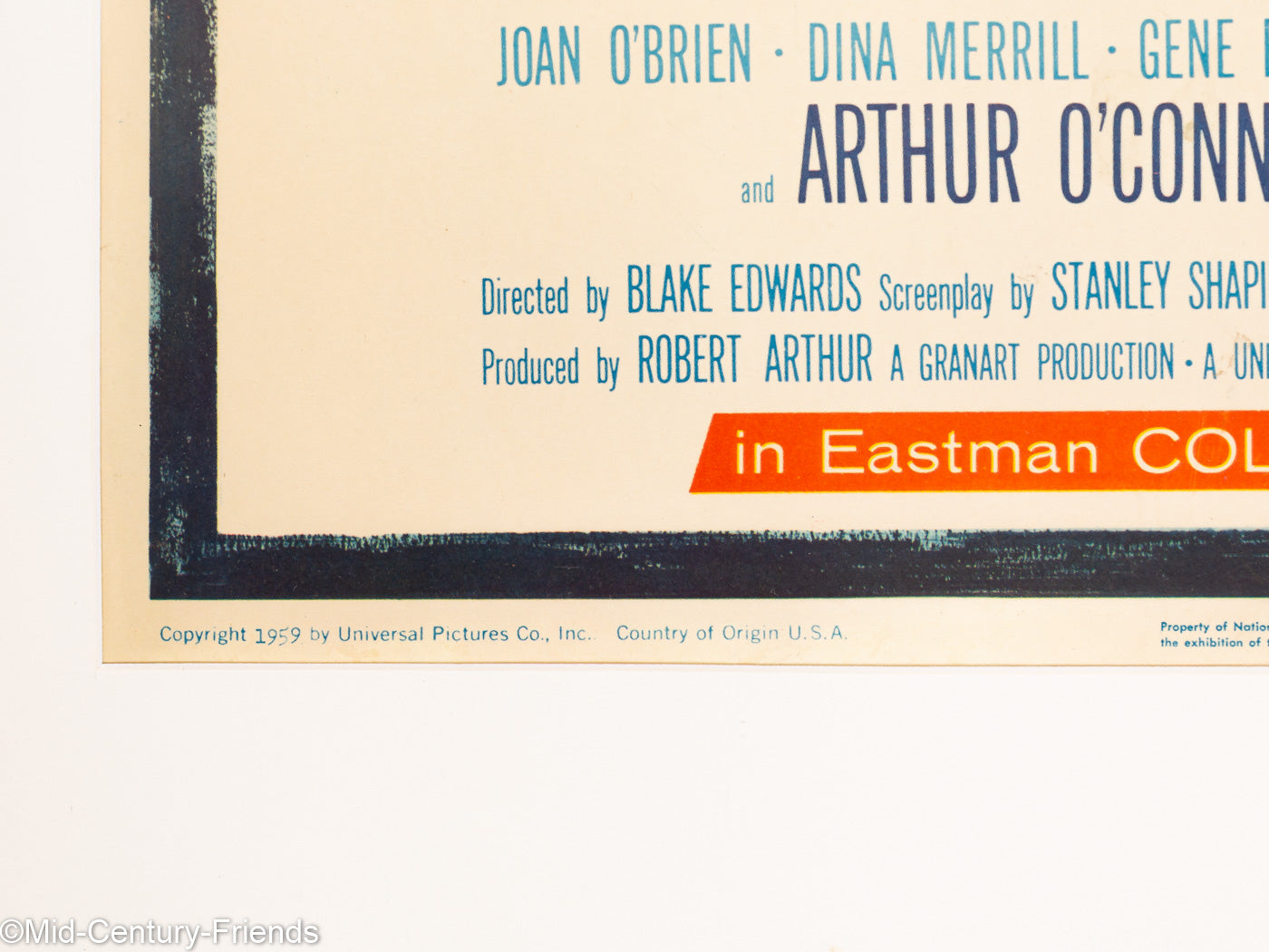 Operation Petticoat, US Filmposter, 60 x 114 cm