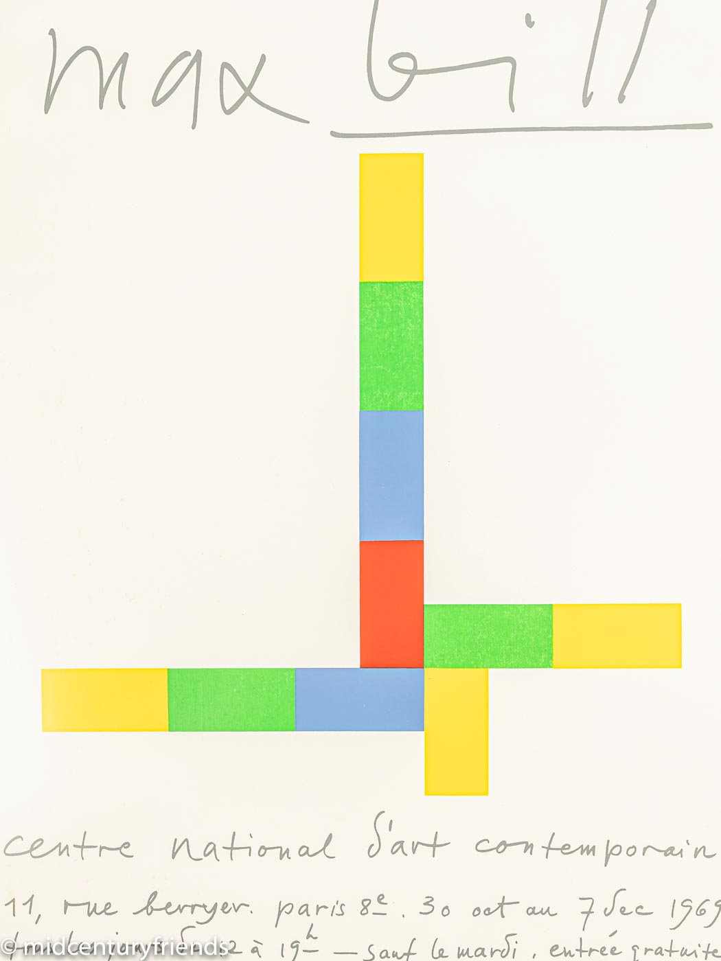 Max Bill Ausstellungsplakat, 63 x 82 cm