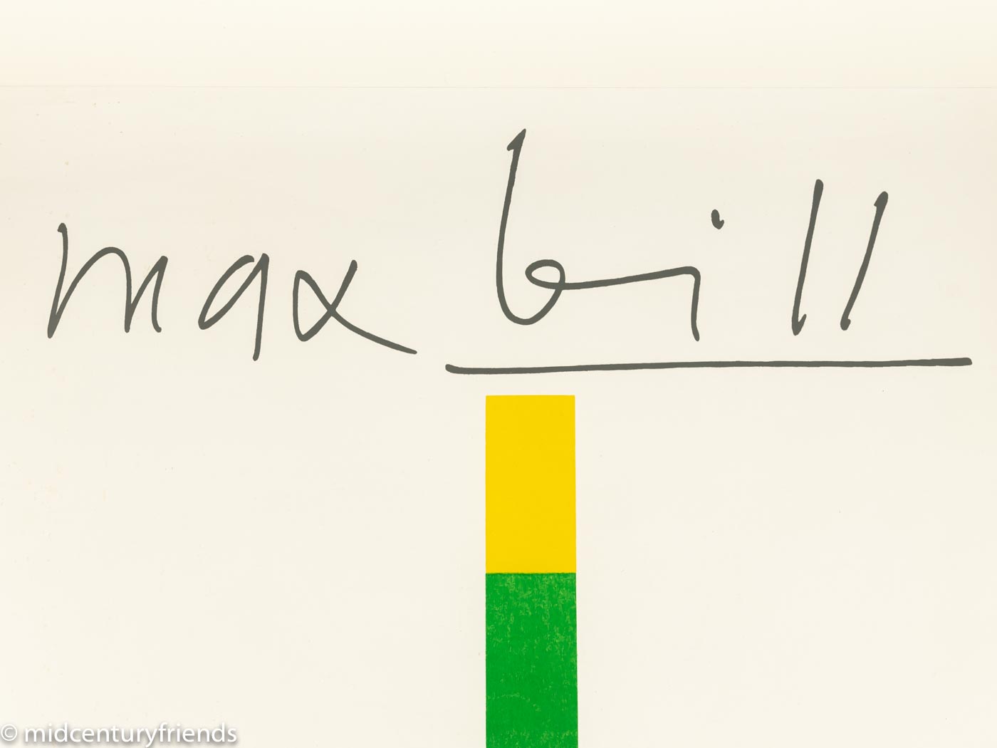 Max Bill Ausstellungsplakat, 63 x 82 cm