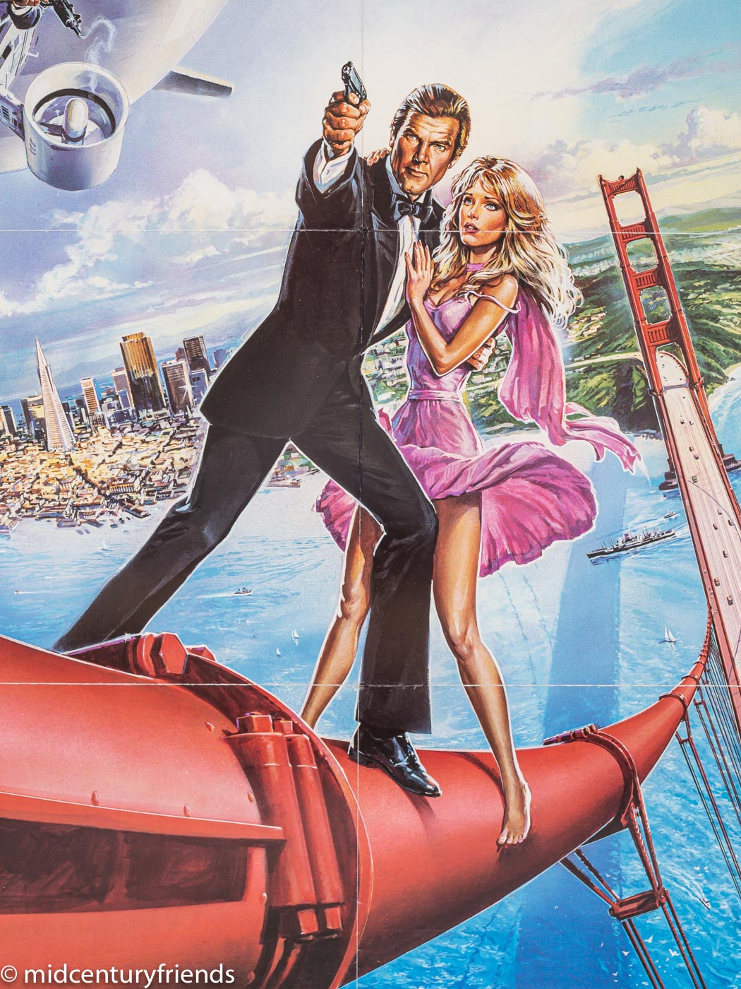A VIEW TO A KILL - Roger Moore, Filmposter, 88 x 124 cm