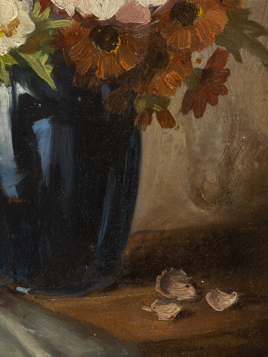 Blumenstrauß, Öl auf Platte, 55 x 66 cm