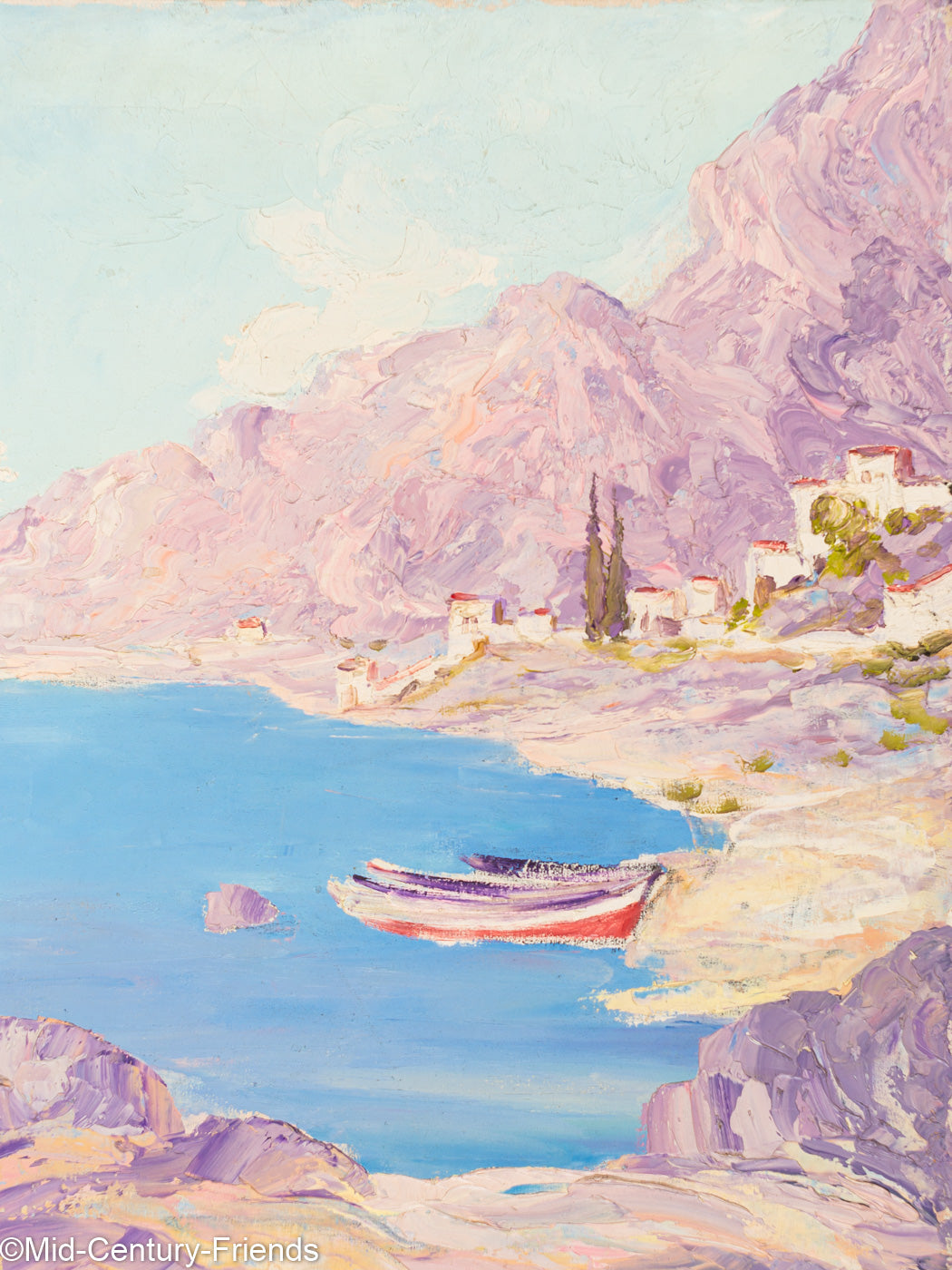 Meeresbucht, Öl auf Leinwand, 78 x 58 cm