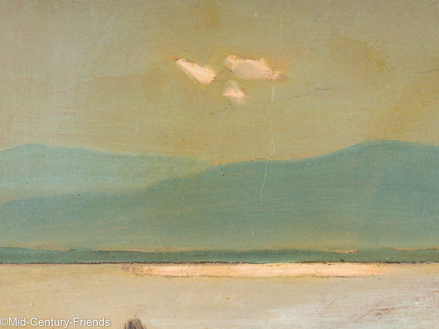Fischerboote, Öl auf Holzplatte, 43 x 33 cm