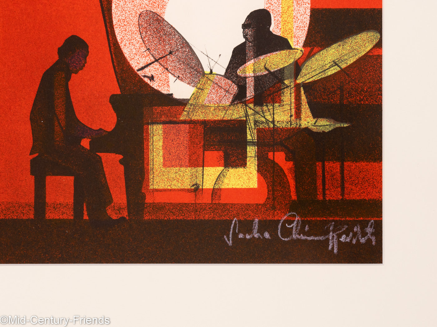 Jazz Singer, Siebdruck auf dickem Papier, 78 x 99 cm