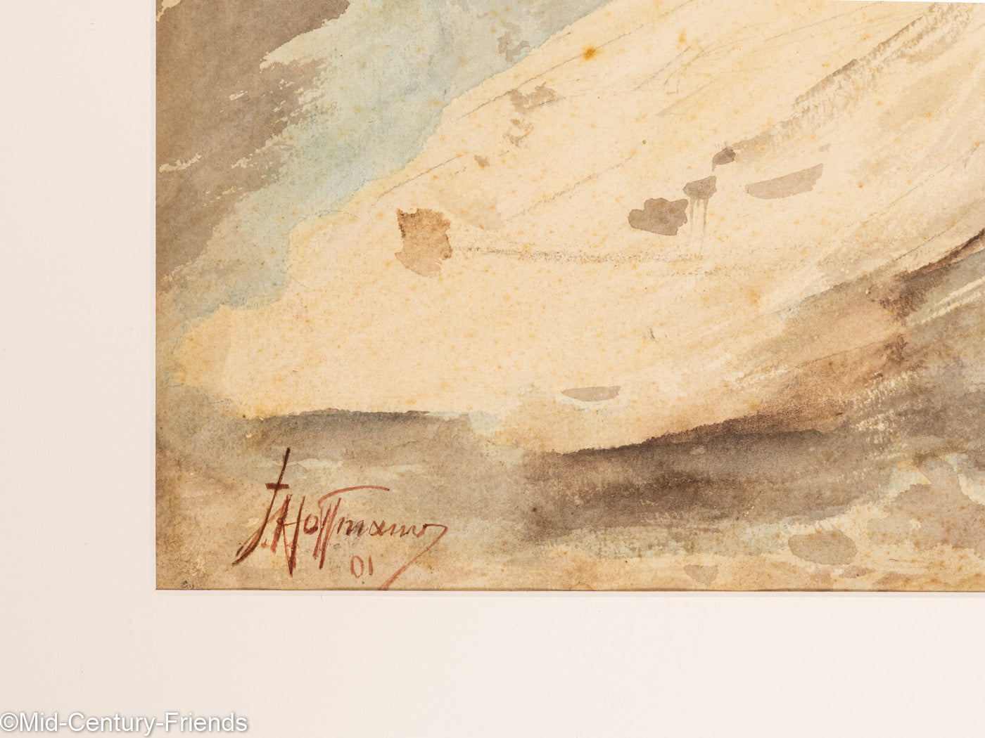 Stehender Frauenakt aus dem Jahr 1901, Aquarell auf Papier, 58 x 83 cm