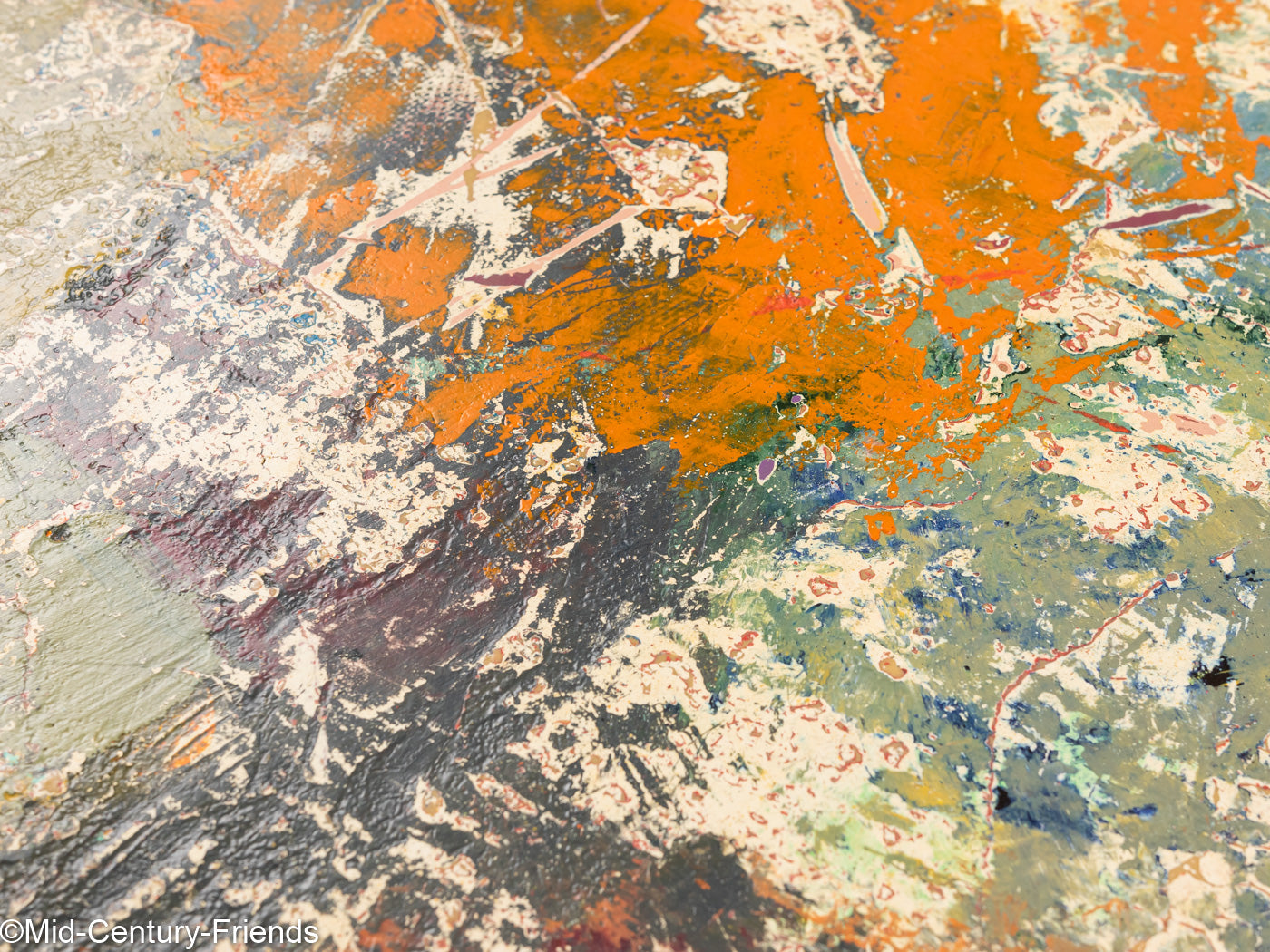 Zusammensetzung, Öl auf Platte, 49 x 52 cm