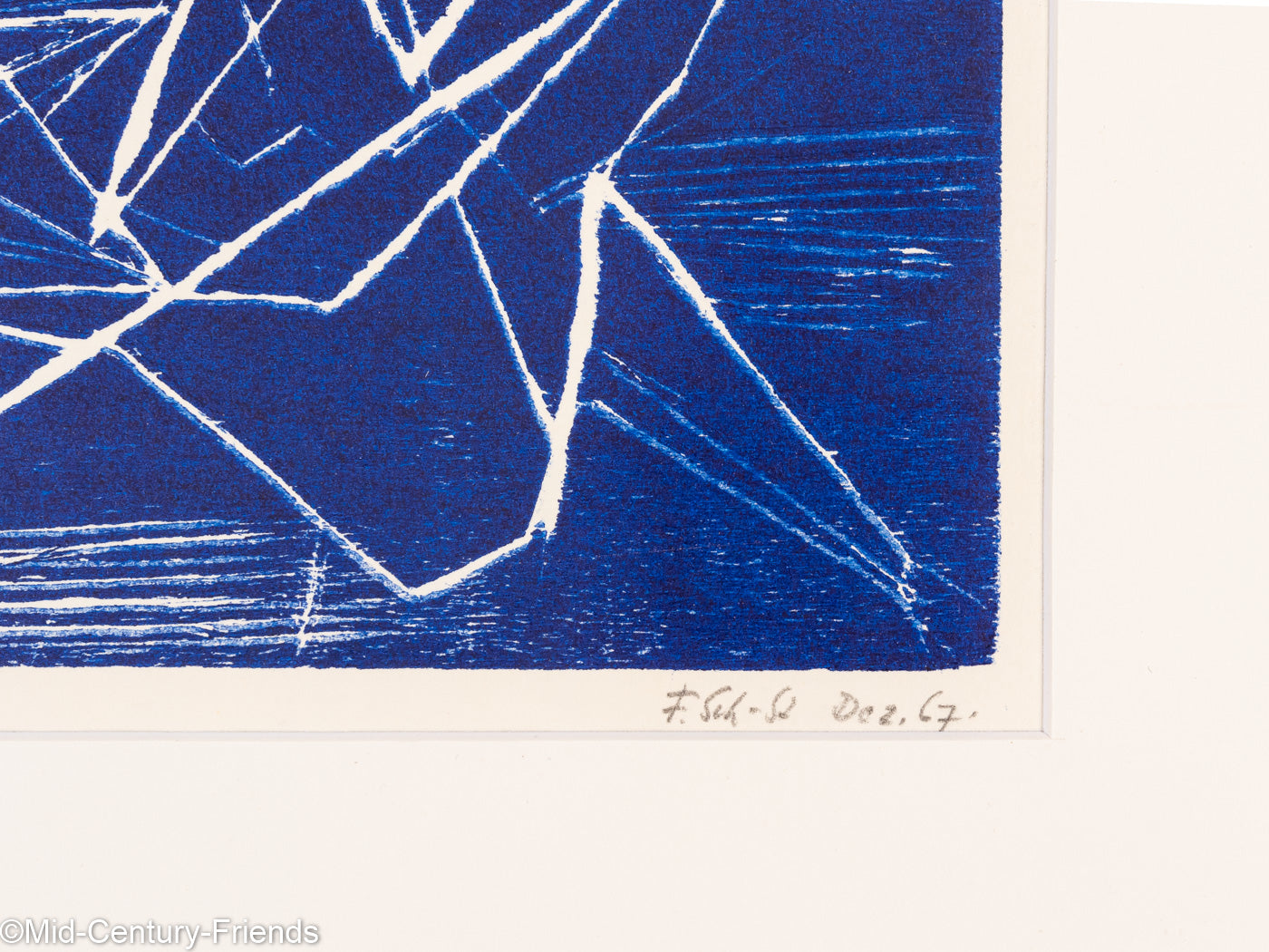 Netz, Holzschnitt auf Papier, 57 x 36 cm