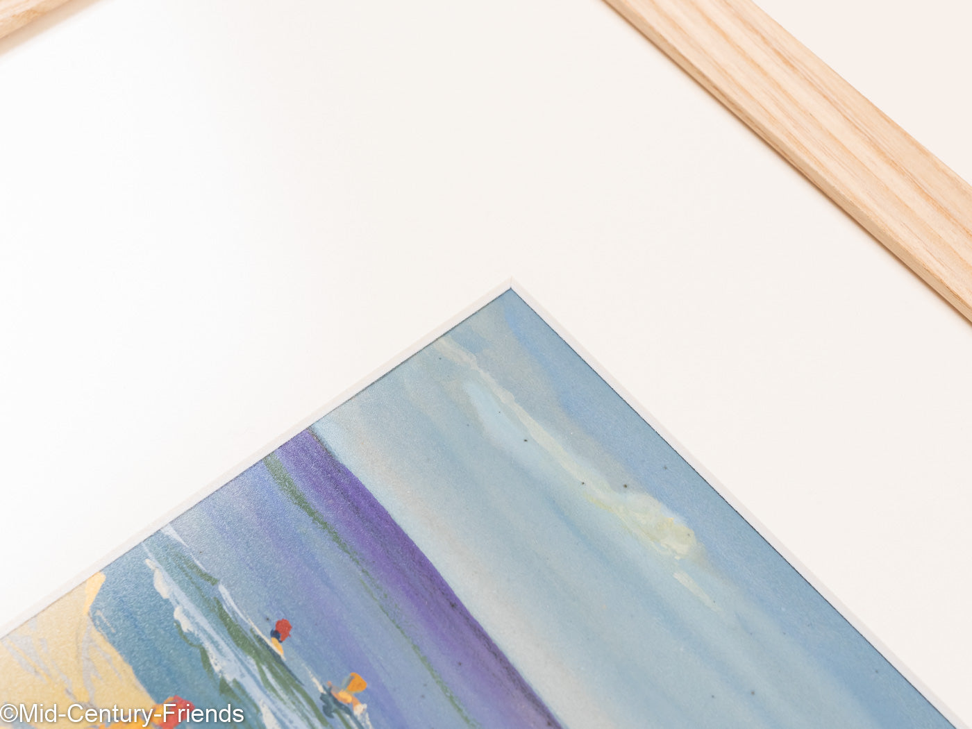 Badestrand, Gouache auf Papier, 50 x 29 cm
