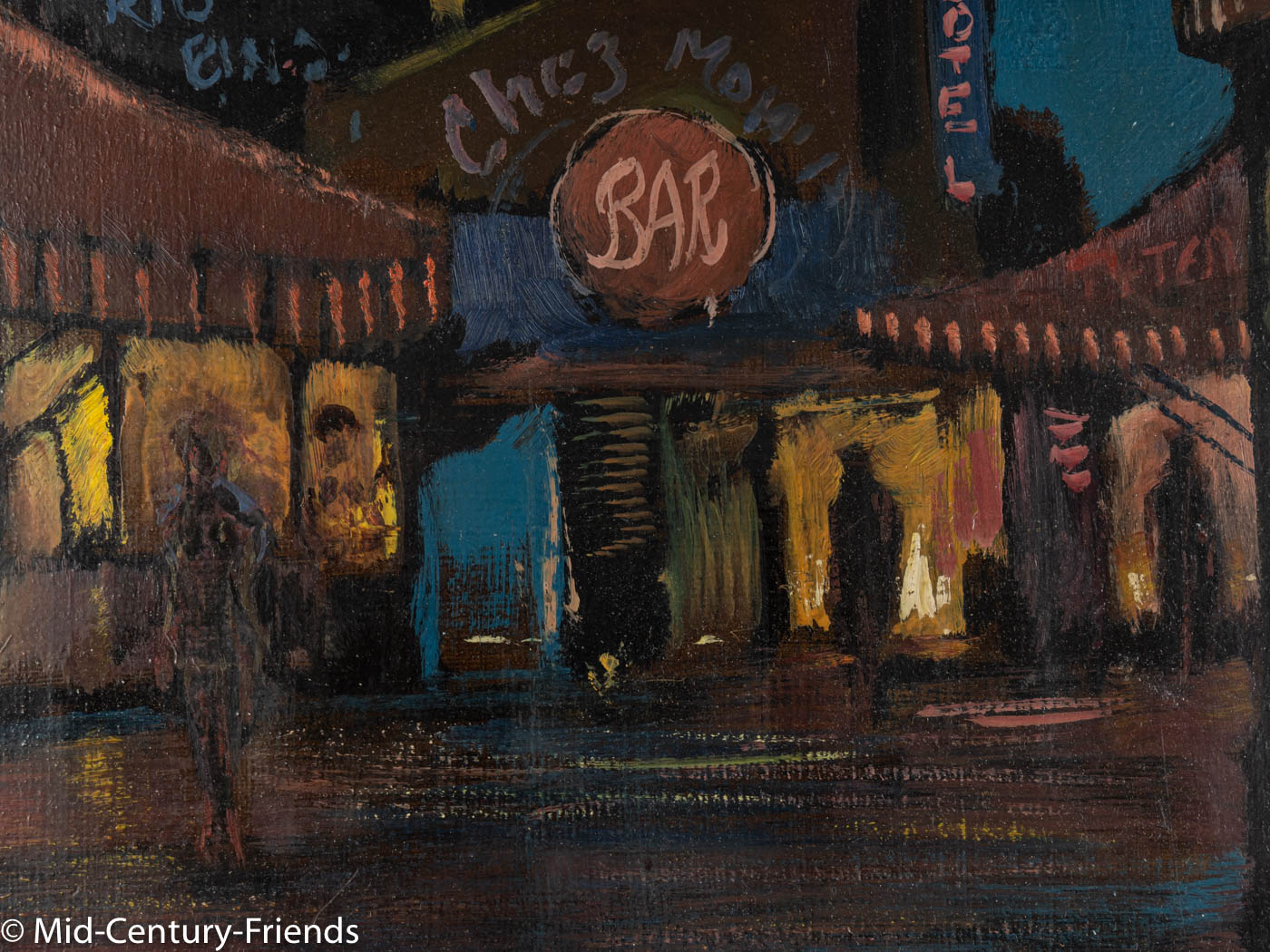 Pigalle dans la nuit, Öl auf Holzplatte, 38 x 46 cm
