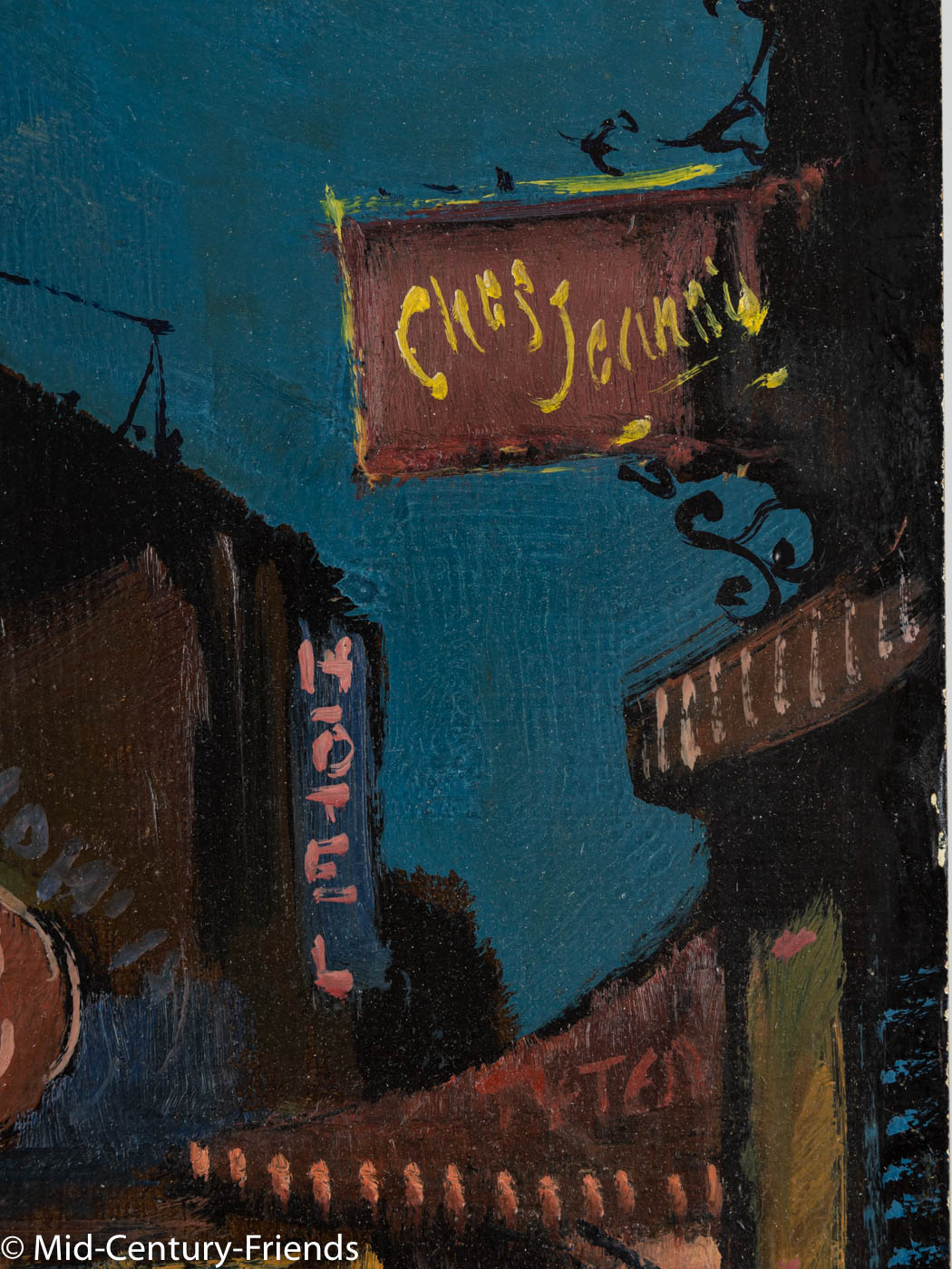 Pigalle dans la nuit, Öl auf Holzplatte, 38 x 46 cm