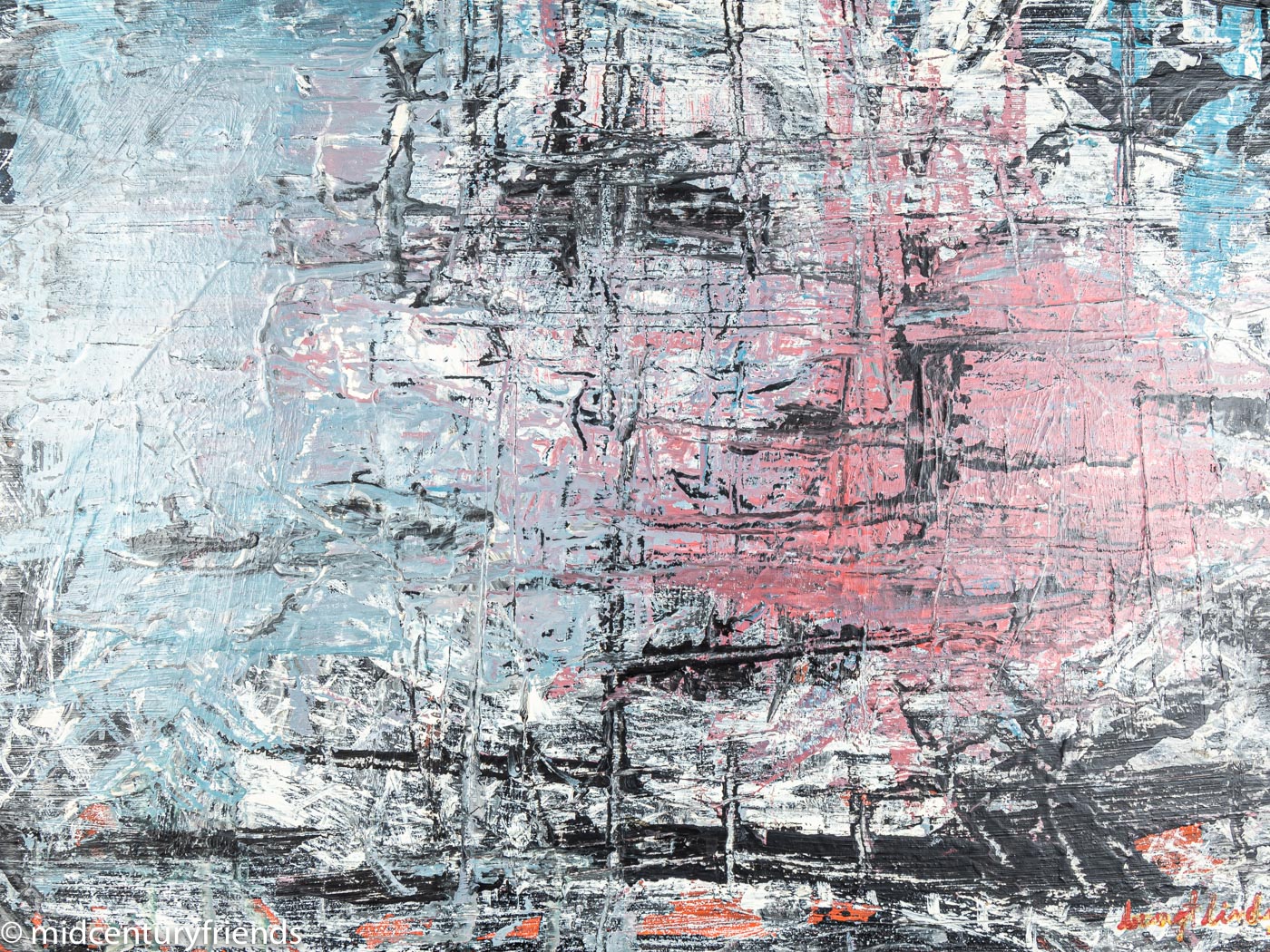 Farbkomposition, Öl auf Platte, 55 x 46 cm