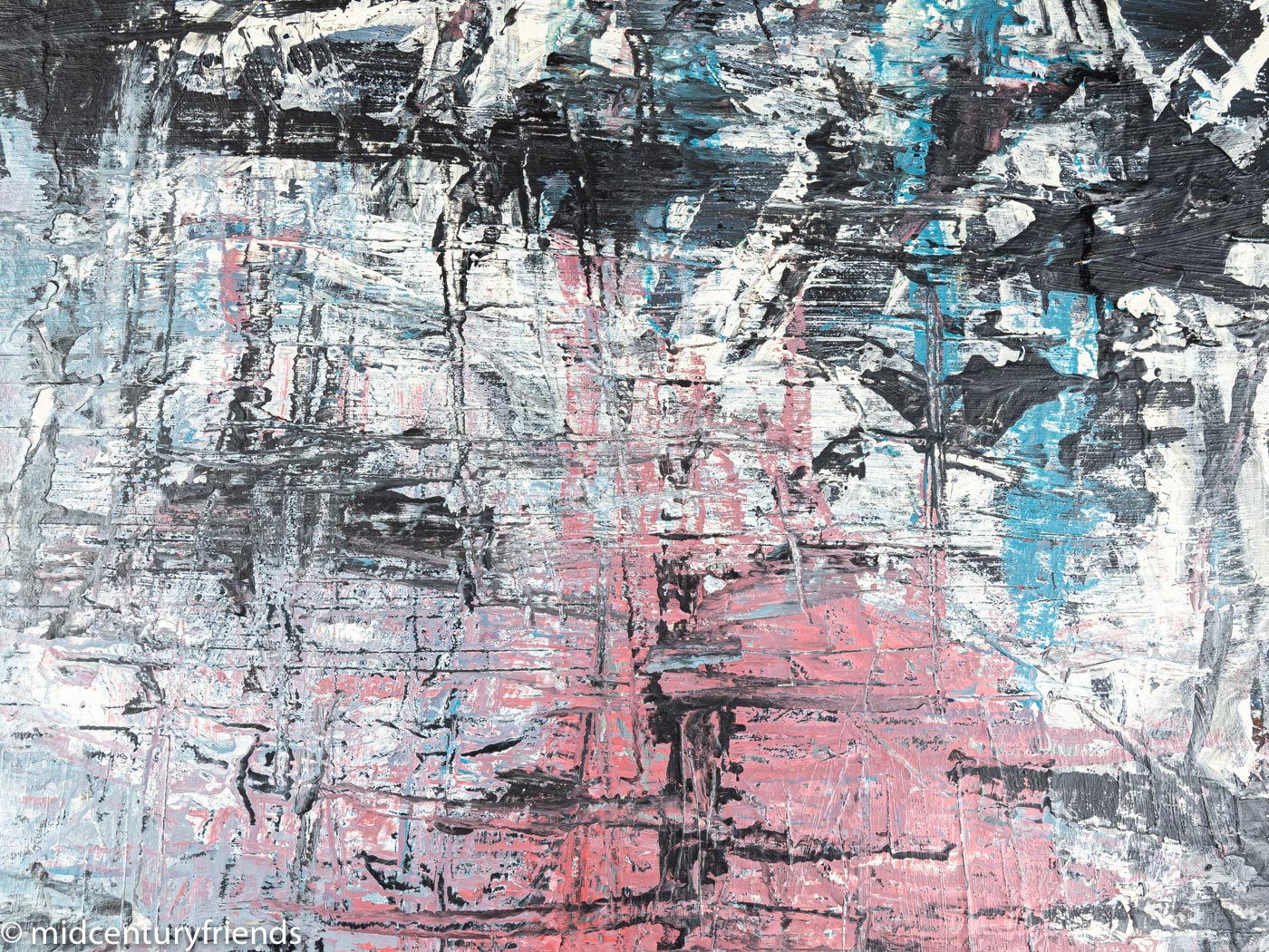 Farbkomposition, Öl auf Platte, 55 x 46 cm