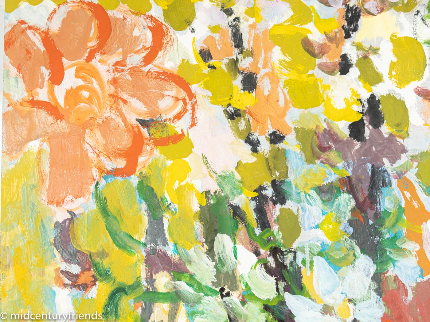 Frühlingsblumen, Öl auf Platte, 57 x 61 cm