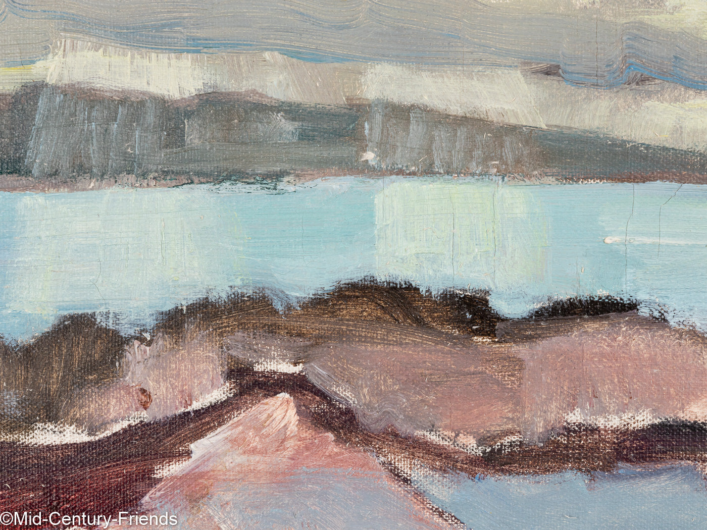 Meeresbucht, Öl auf Leinwand, 50 x 31 cm