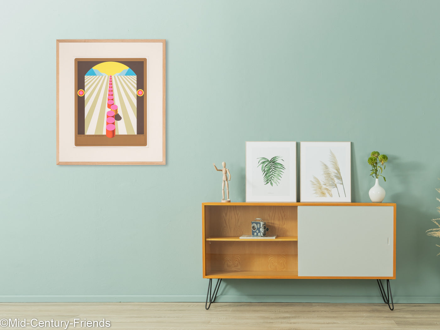 Landkarte Nr. 15 - Der Fehltritt wirft seinen Schatten voraus, Farblithographie auf Papier, 75 x 87 cm