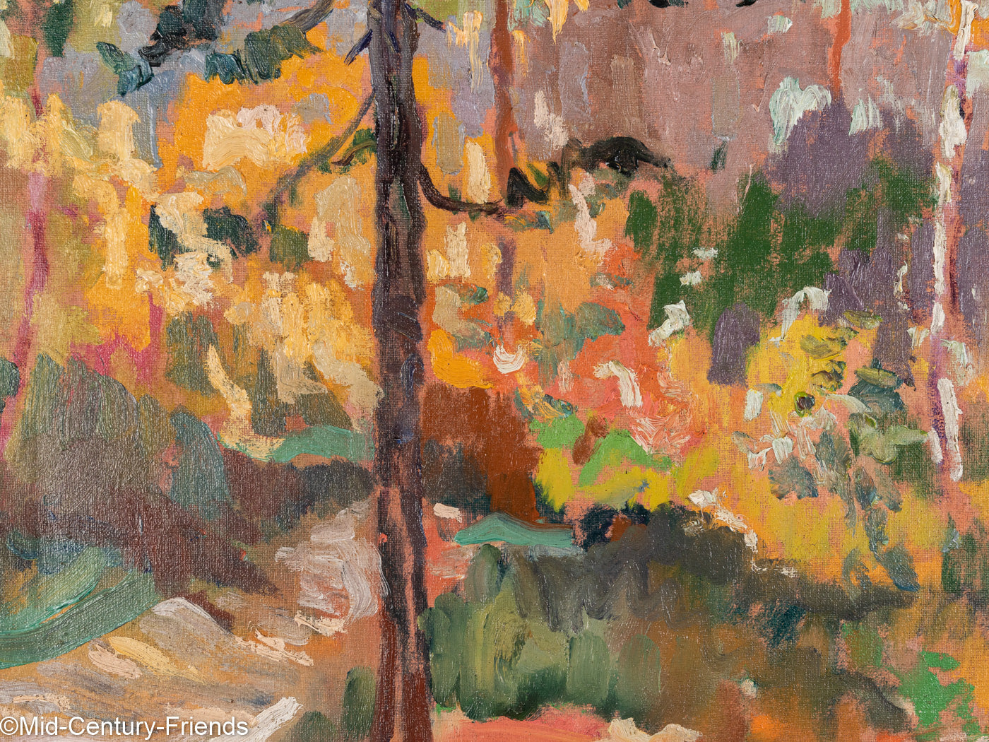 Wald im Herbst, Öl auf Leinwand, 53 x 63 cm