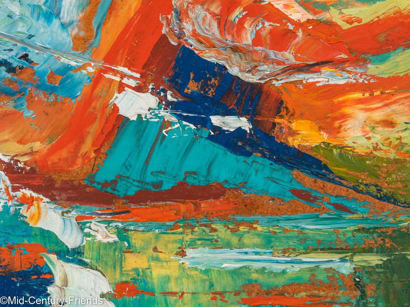 Abstrakte Küstenlandschaft, Öl auf Platte, 41 x 33 cm