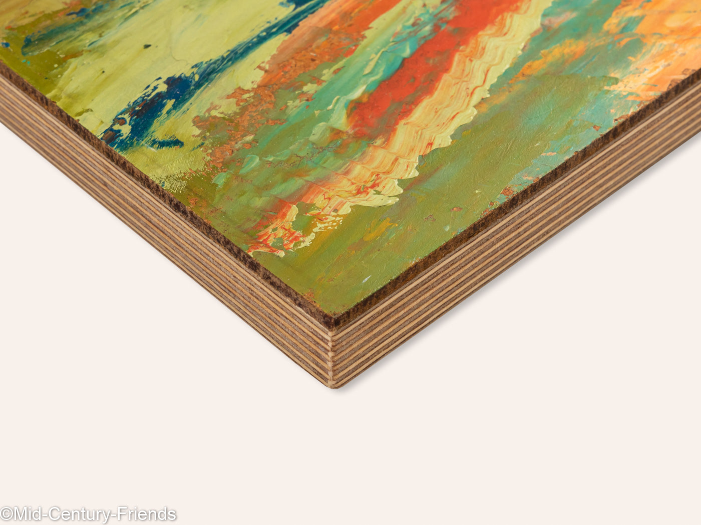 Abstrakte Küstenlandschaft, Öl auf Platte, 41 x 33 cm