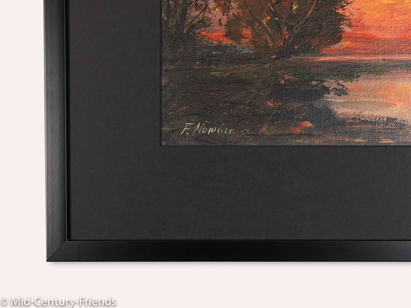 Flusslandschaft II, Öl auf Leinen, 68 x 50 cm