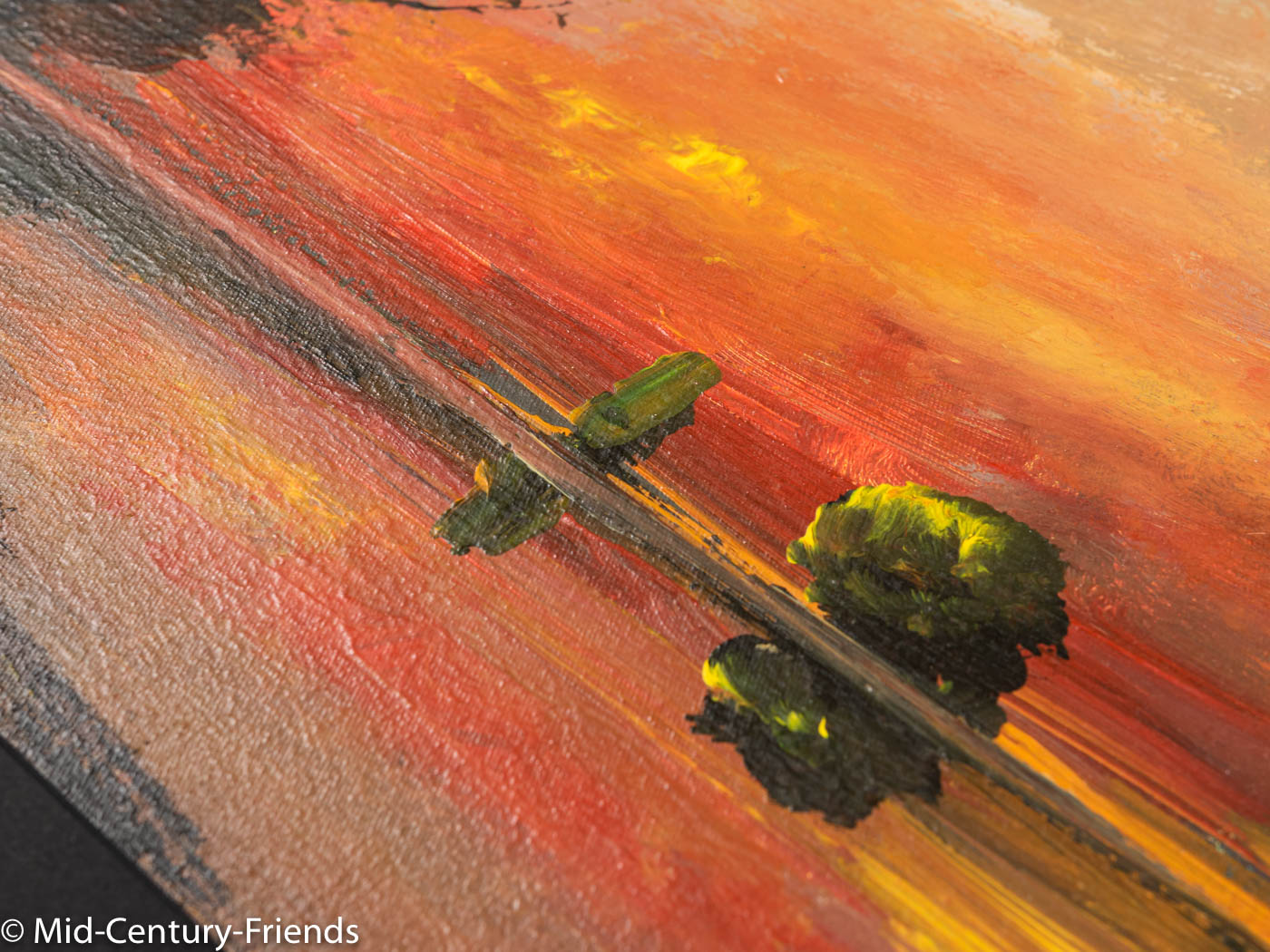 Flusslandschaft II, Öl auf Leinen, 68 x 50 cm