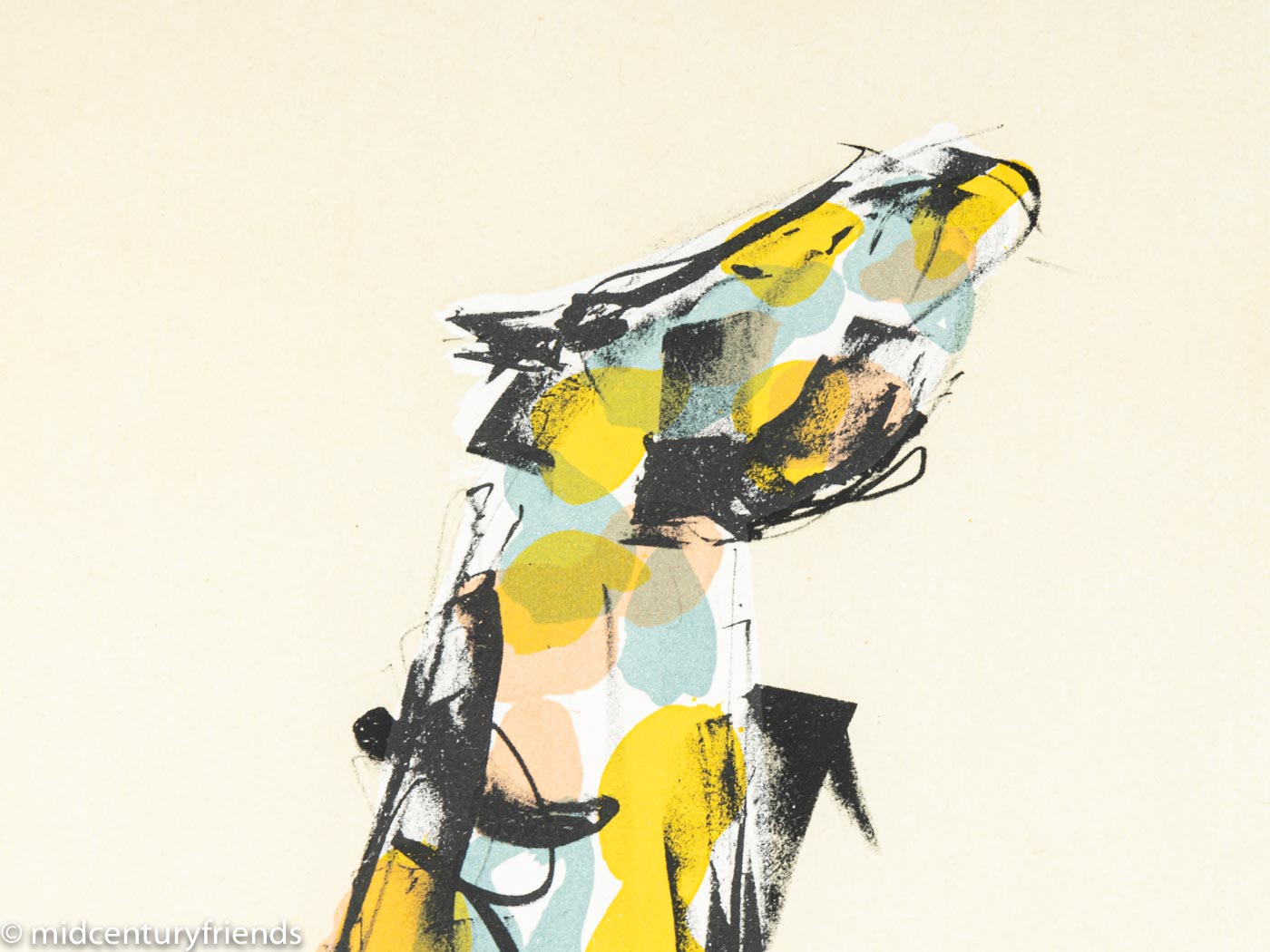 Nackte Reiterin, Farblithographie auf Papier, 63 x 88 cm