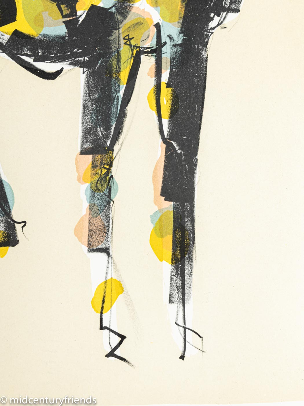 Nackte Reiterin, Farblithographie auf Papier, 63 x 88 cm