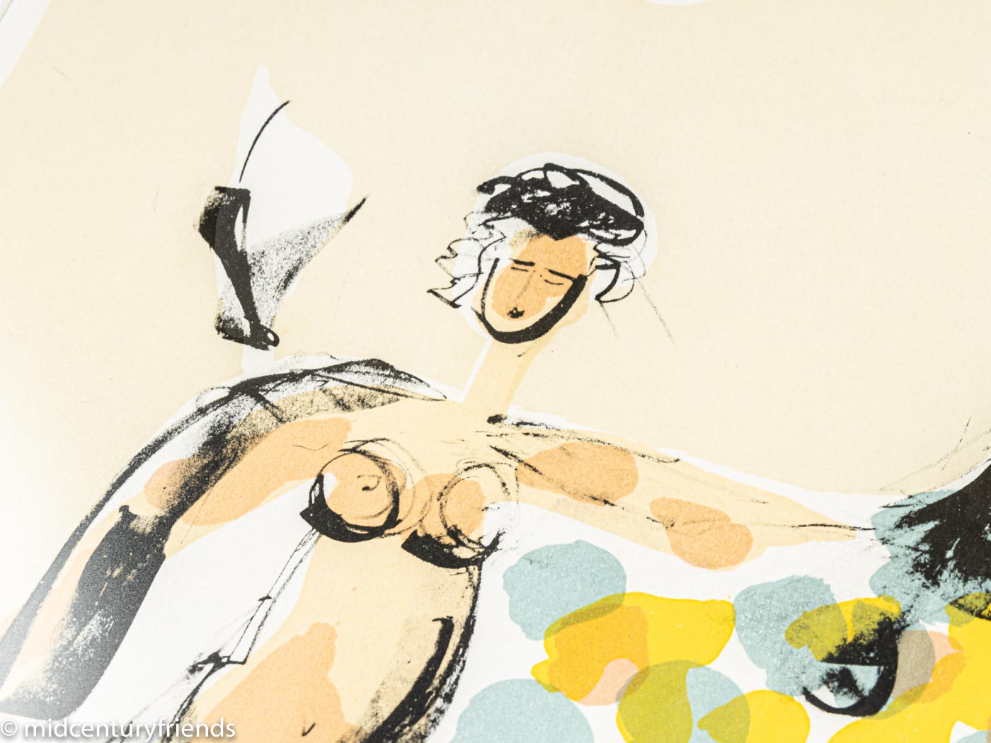 Nackte Reiterin, Farblithographie auf Papier, 63 x 88 cm