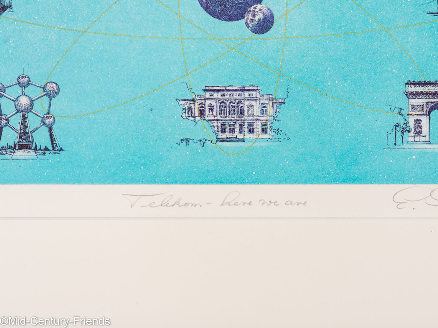 Telekom - Here we are, Farbradierung auf Papier, 61 x 48 cm