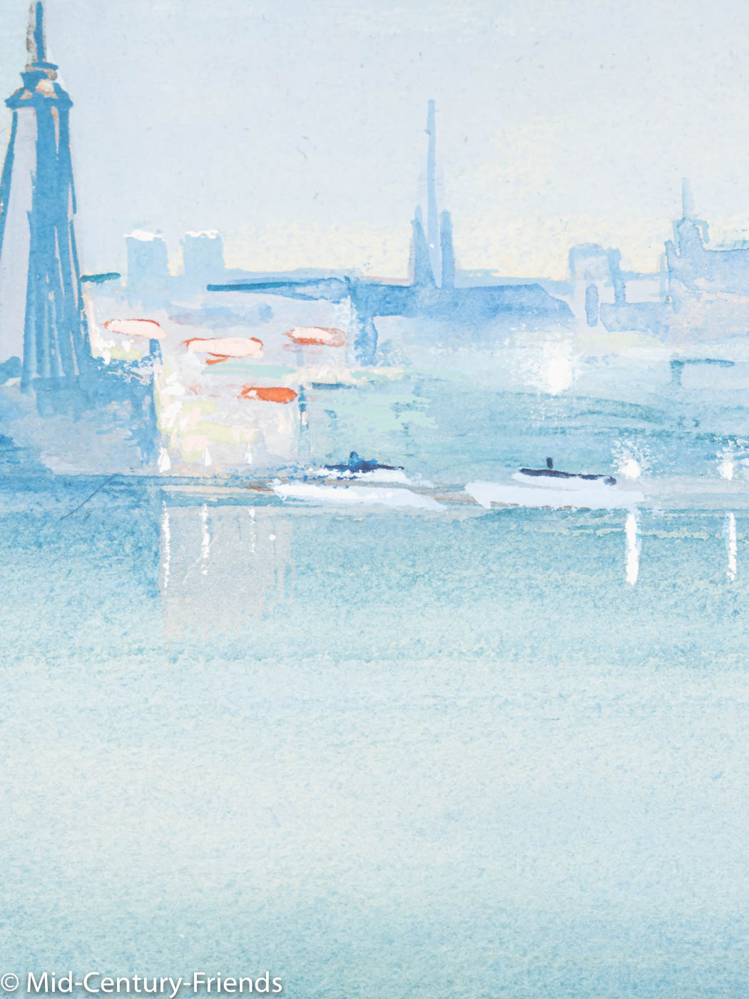 Stockholm, Gouache auf Papier, 47 x 42cm