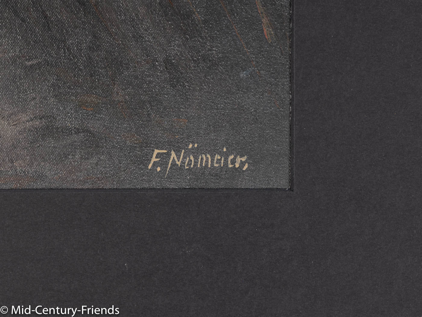 Flusslandschaft im Mondschein, Öl auf Leinen, 74 x 53cm