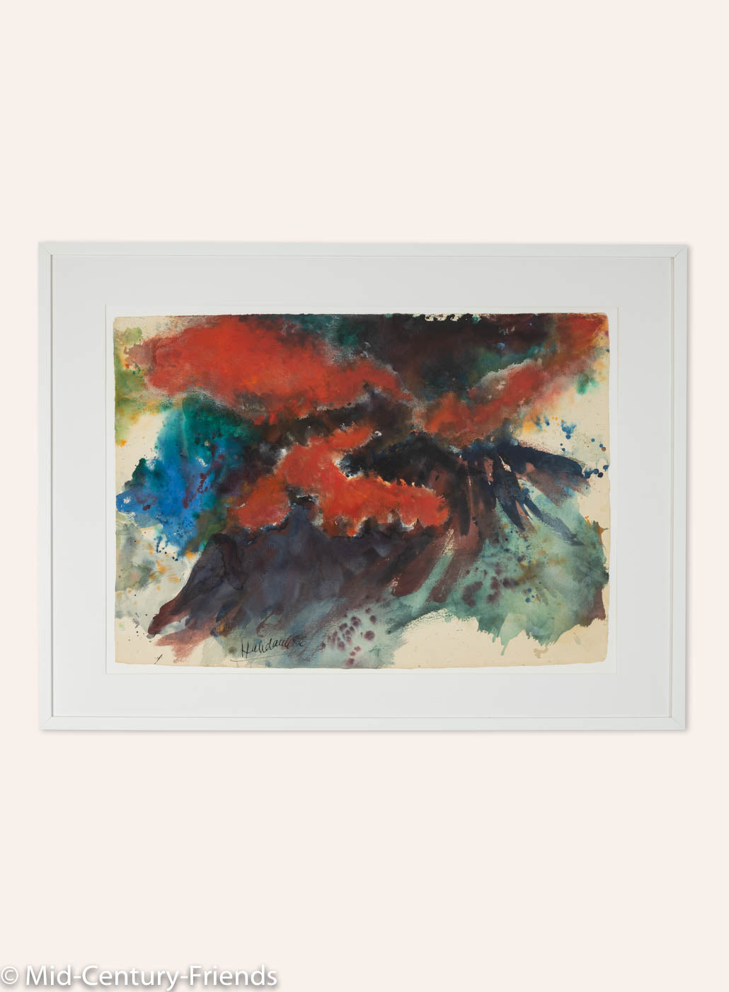 Vulkanisch, Aquarell auf Papier, 104 x 79cm