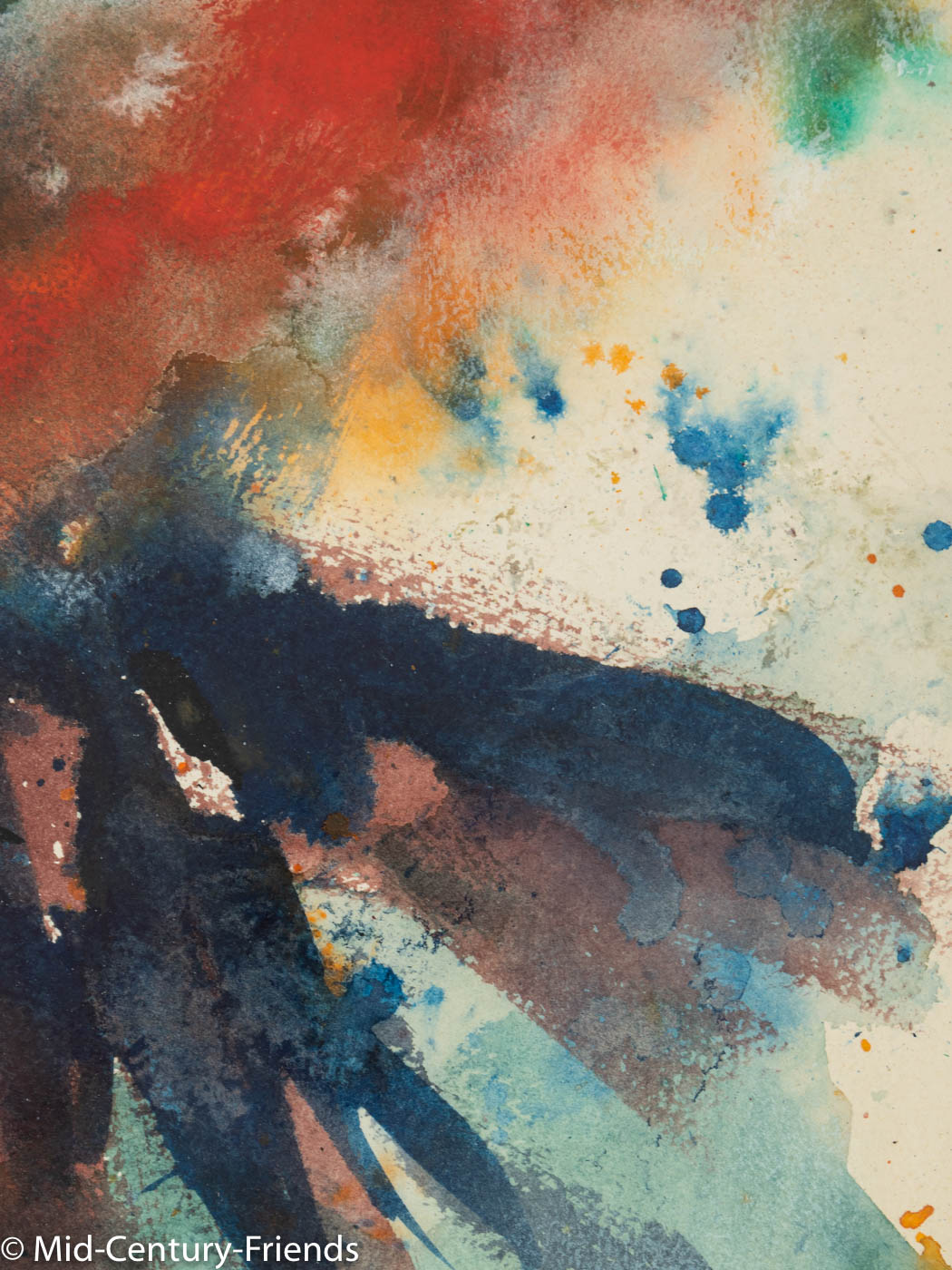 Vulkanisch, Aquarell auf Papier, 104 x 79cm