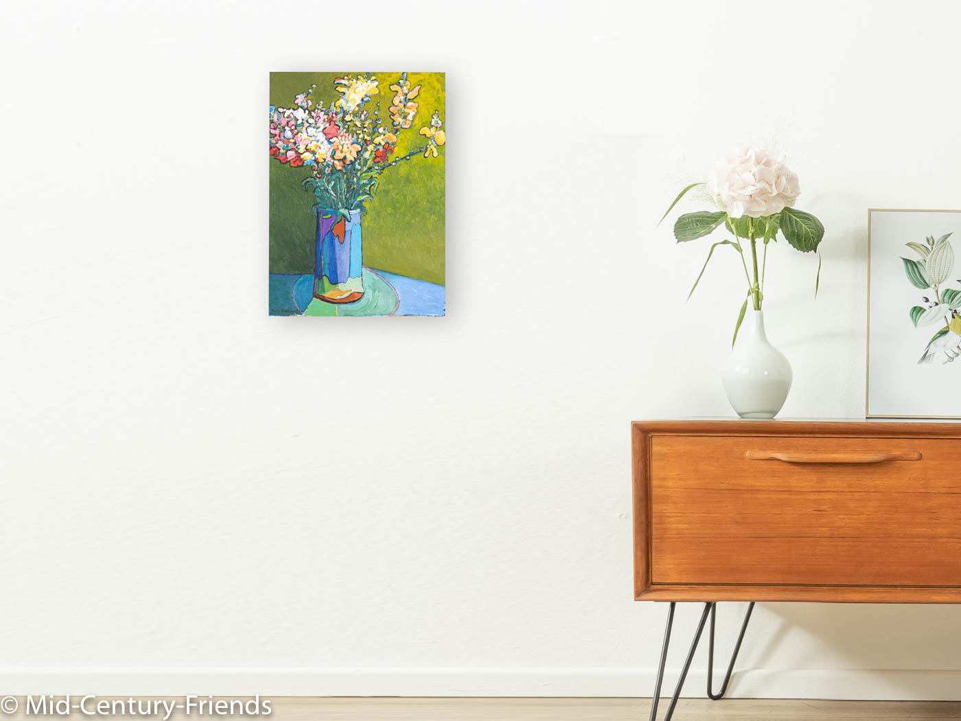 Florales Stillleben, Öl auf Holz, 40 x 55cm
