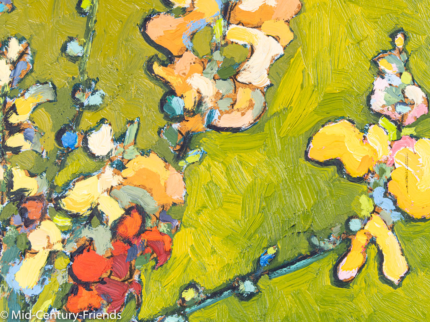 Florales Stillleben, Öl auf Holz, 40 x 55cm