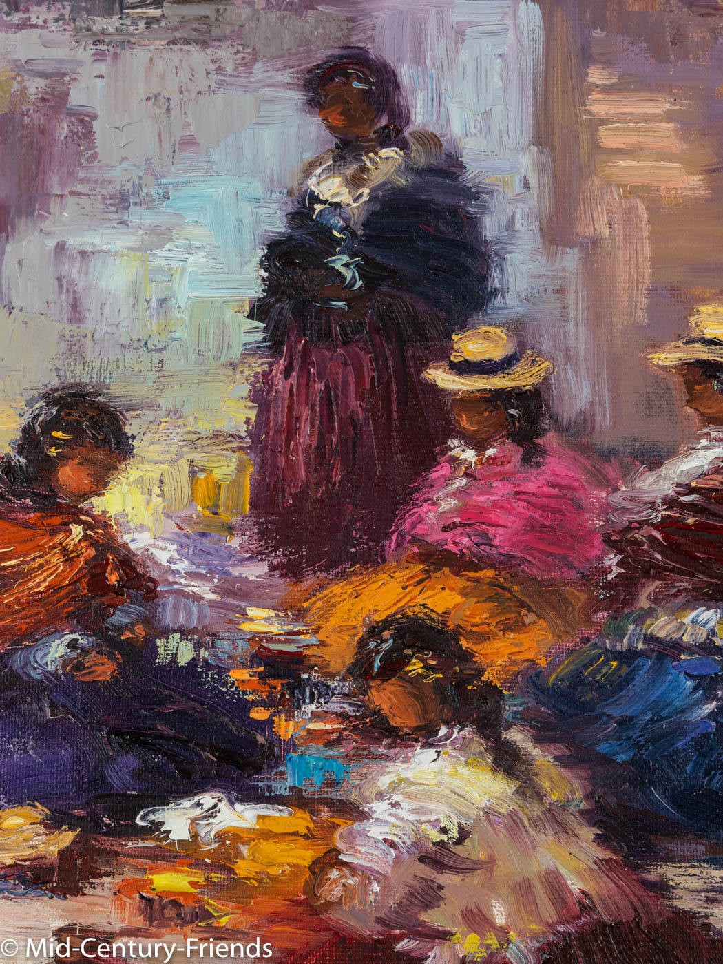 Näherinnen in Argentinien (Set), Öl auf Leinwand, 33 x 44cm