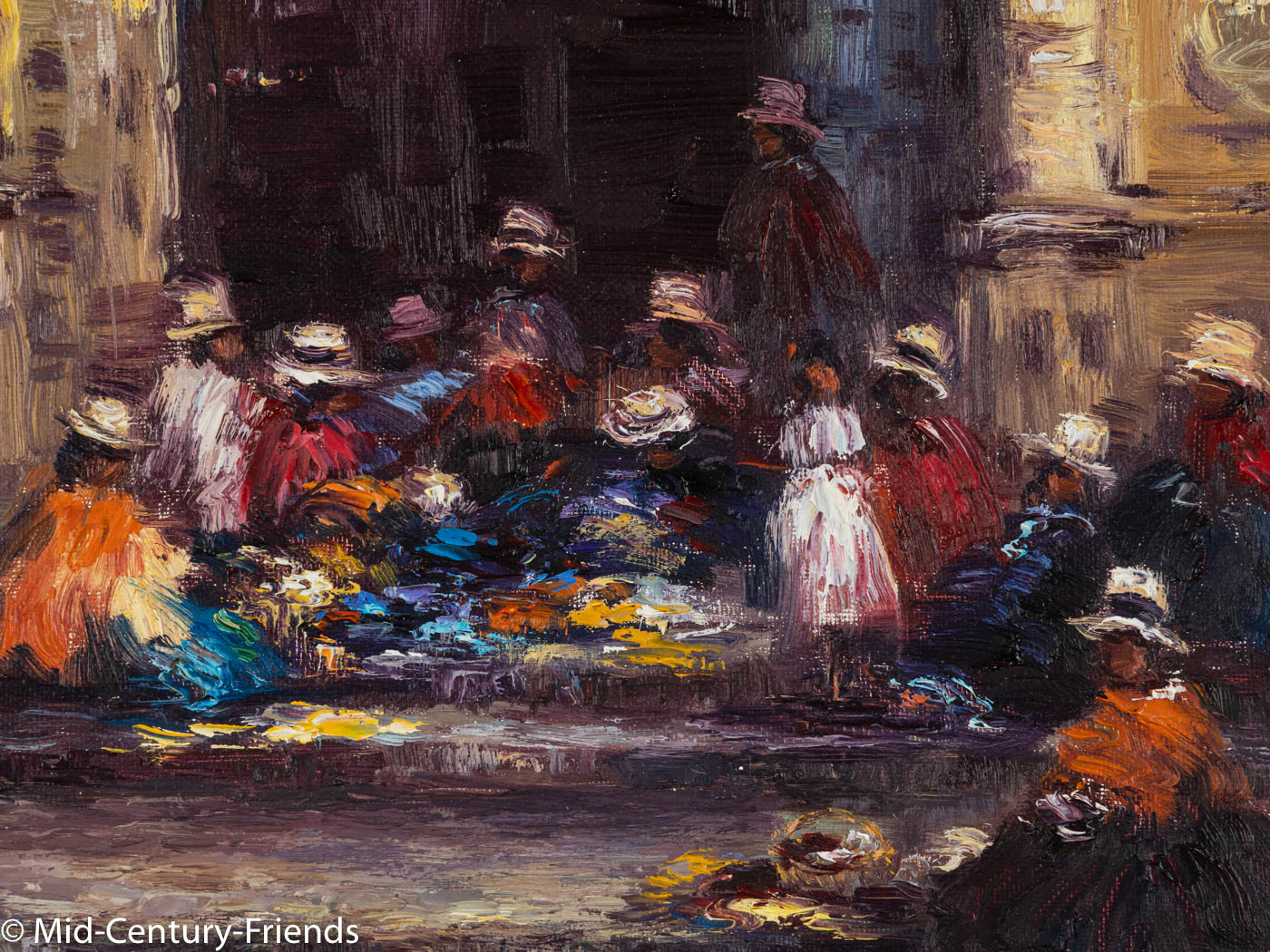 Näherinnen in Argentinien (Set), Öl auf Leinwand, 33 x 44cm