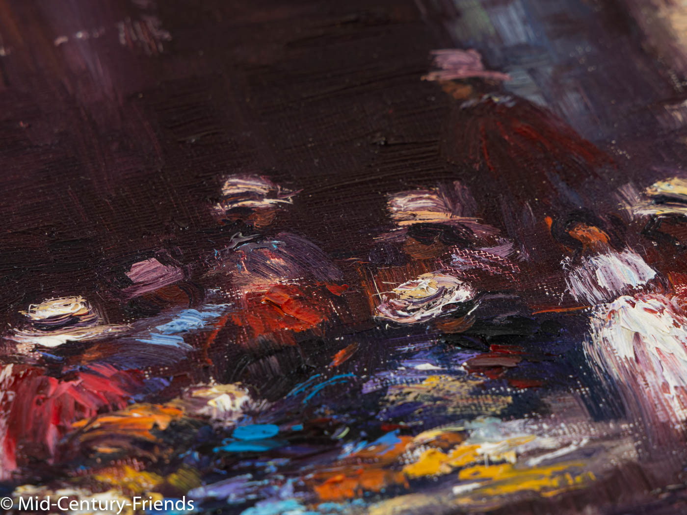 Näherinnen in Argentinien (Set), Öl auf Leinwand, 33 x 44cm